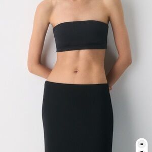 Aritzia Contour XS Black Bandeau Top